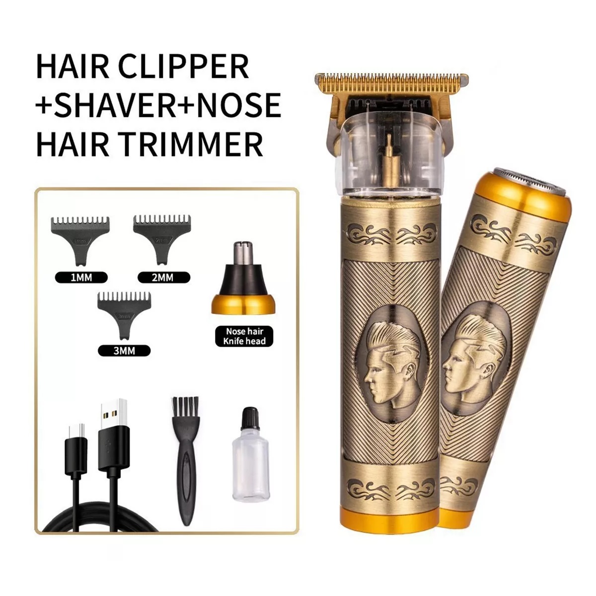 Miniatura 3 de Afeitadora Multifuncional 3 En 1 dorada